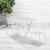Flash Furniture CO-28SQF-03CHR2-WH-GG 28" Square White Indoor/Outdoor Steel Folding Patio Table Set with 2 Round Back Chairs addl-1