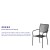 Flash Furniture CO-2-BK-GG Black Indoor/Outdoor Steel Patio Arm Chair with Square Back addl-3