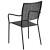Flash Furniture CO-2-BK-GG Black Indoor/Outdoor Steel Patio Arm Chair with Square Back addl-6