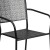 Flash Furniture CO-2-BK-GG Black Indoor/Outdoor Steel Patio Arm Chair with Square Back addl-7