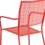Flash Furniture CO-2-RED-GG Coral Indoor/Outdoor Steel Patio Arm Chair with Square Back addl-10
