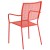 Flash Furniture CO-2-RED-GG Coral Indoor/Outdoor Steel Patio Arm Chair with Square Back addl-6