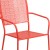 Flash Furniture CO-2-RED-GG Coral Indoor/Outdoor Steel Patio Arm Chair with Square Back addl-7