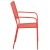 Flash Furniture CO-2-RED-GG Coral Indoor/Outdoor Steel Patio Arm Chair with Square Back addl-8