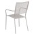 Flash Furniture CO-2-SIL-GG Light Gray Indoor/Outdoor Steel Patio Arm Chair with Square Back addl-5