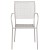 Flash Furniture CO-2-SIL-GG Light Gray Indoor/Outdoor Steel Patio Arm Chair with Square Back addl-8
