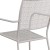 Flash Furniture CO-2-SIL-GG Light Gray Indoor/Outdoor Steel Patio Arm Chair with Square Back addl-9
