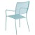 Flash Furniture CO-2-SKY-GG Sky Blue Indoor/Outdoor Steel Patio Arm Chair with Square Back addl-5