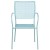 Flash Furniture CO-2-SKY-GG Sky Blue Indoor/Outdoor Steel Patio Arm Chair with Square Back addl-8