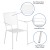 Flash Furniture CO-2-WH-GG White Indoor/Outdoor Steel Patio Arm Chair with Square Back addl-4