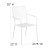Flash Furniture CO-2-WH-GG White Indoor/Outdoor Steel Patio Arm Chair with Square Back addl-5