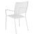 Flash Furniture CO-2-WH-GG White Indoor/Outdoor Steel Patio Arm Chair with Square Back addl-6