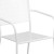 Flash Furniture CO-2-WH-GG White Indoor/Outdoor Steel Patio Arm Chair with Square Back addl-7
