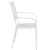 Flash Furniture CO-2-WH-GG White Indoor/Outdoor Steel Patio Arm Chair with Square Back addl-8