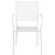 Flash Furniture CO-2-WH-GG White Indoor/Outdoor Steel Patio Arm Chair with Square Back addl-9