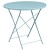 Flash Furniture CO-30RDF-02CHR2-SKY-GG 30" Round Sky Blue Indoor/Outdoor Steel Folding Patio Table Set with 2 Square Back Chairs addl-3