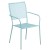 Flash Furniture CO-30RDF-02CHR2-SKY-GG 30" Round Sky Blue Indoor/Outdoor Steel Folding Patio Table Set with 2 Square Back Chairs addl-4