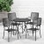 Flash Furniture CO-30RDF-02CHR4-BK-GG 30" Round Black Indoor/Outdoor Steel Folding Patio Table Set with 4 Square Back Chairs addl-1