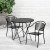 Flash Furniture CO-30RDF-03CHR2-BK-GG 30" Round Black Indoor/Outdoor Steel Folding Patio Table Set with 2 Round Back Chairs addl-1