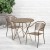 Flash Furniture CO-30RDF-03CHR2-GD-GG 30" Round Gold Indoor/Outdoor Steel Folding Patio Table Set with 2 Round Back Chairs addl-1