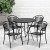 Flash Furniture CO-30RDF-03CHR4-BK-GG 30" Round Black Indoor/Outdoor Steel Folding Patio Table Set with 4 Round Back Chairs addl-1