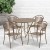 Flash Furniture CO-30RDF-03CHR4-GD-GG 30" Round Gold Indoor/Outdoor Steel Folding Patio Table Set with 4 Round Back Chairs addl-1