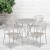 Flash Furniture CO-30RDF-03CHR4-SIL-GG 30" Round Light Gray Indoor/Outdoor Steel Folding Patio Table Set with 4 Round Back Chairs addl-1
