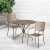 Flash Furniture CO-35RD-02CHR2-GD-GG 35.25" Round Gold Indoor/Outdoor Steel Patio Table Set with 2 Square Back Chairs addl-1