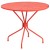 Flash Furniture CO-35RD-02CHR2-RED-GG 35.25" Round Coral Indoor/Outdoor Steel Patio Table Set with 2 Square Back Chairs addl-3