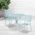 Flash Furniture CO-35RD-02CHR2-SKY-GG 35.25" Round Sky Blue Indoor/Outdoor Steel Patio Table Set with 2 Square Back Chairs addl-1