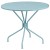 Flash Furniture CO-35RD-02CHR2-SKY-GG 35.25" Round Sky Blue Indoor/Outdoor Steel Patio Table Set with 2 Square Back Chairs addl-3