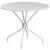 Flash Furniture CO-35RD-02CHR2-WH-GG 35.25" Round White Indoor/Outdoor Steel Patio Table Set with 2 Square Back Chairs addl-3