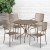Flash Furniture CO-35RD-02CHR4-GD-GG 35.25" Round Gold Indoor/Outdoor Steel Patio Table Set with 4 Square Back Chairs addl-1