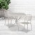 Flash Furniture CO-35RD-03CHR2-SIL-GG 35.25" Round Light Gray Indoor/Outdoor Steel Patio Table Set with 2 Round Back Chairs addl-1