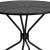 Flash Furniture CO-35RD-03CHR4-BK-GG 35.25" Round Black Indoor/Outdoor Steel Patio Table Set with 4 Round Back Chairs addl-5