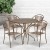Flash Furniture CO-35RD-03CHR4-GD-GG 35.25" Round Gold Indoor/Outdoor Steel Patio Table Set with 4 Round Back Chairs addl-1