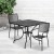 Flash Furniture CO-35SQ-02CHR2-BK-GG 35.5" Square Black Indoor/Outdoor Steel Patio Table Set with 2 Square Back Chairs addl-1