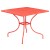 Flash Furniture CO-35SQ-02CHR2-RED-GG 35.5" Square Coral Indoor/Outdoor Steel Patio Table Set with 2 Square Back Chairs addl-3