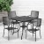Flash Furniture CO-35SQ-02CHR4-BK-GG 35.5" Square Black Indoor/Outdoor Steel Patio Table Set with 4 Square Back Chairs addl-1