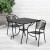 Flash Furniture CO-35SQ-03CHR2-BK-GG 35.5" Square Black Indoor/Outdoor Steel Patio Table Set with 2 Round Back Chairs addl-1