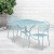 Flash Furniture CO-35SQ-03CHR2-SKY-GG 35.5" Square Sky Blue Indoor/Outdoor Steel Patio Table Set with 2 Round Back Chairs addl-1
