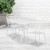 Flash Furniture CO-35SQ-03CHR2-WH-GG 35.5" Square White Indoor/Outdoor Steel Patio Table Set with 2 Round Back Chairs addl-1