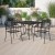 Flash Furniture CO-35SQ-03CHR4-BK-GG 35.5" Square Black Indoor/Outdoor Steel Patio Table Set with 4 Round Back Chairs addl-1