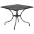 Flash Furniture CO-35SQ-03CHR4-BK-GG 35.5" Square Black Indoor/Outdoor Steel Patio Table Set with 4 Round Back Chairs addl-5