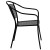 Flash Furniture CO-3-BK-GG Black Indoor/Outdoor Steel Patio Arm Chair with Round Back addl-8