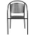Flash Furniture CO-3-BK-GG Black Indoor/Outdoor Steel Patio Arm Chair with Round Back addl-9