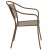 Flash Furniture CO-3-GD-GG Gold Indoor/Outdoor Steel Patio Arm Chair with Round Back addl-8