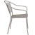 Flash Furniture CO-3-SIL-GG Light Gray Indoor/Outdoor Steel Patio Arm Chair with Round Back addl-4