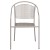 Flash Furniture CO-3-SIL-GG Light Gray Indoor/Outdoor Steel Patio Arm Chair with Round Back addl-5