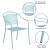 Flash Furniture CO-3-SKY-GG Sky Blue Indoor/Outdoor Steel Patio Arm Chair with Round Back addl-4